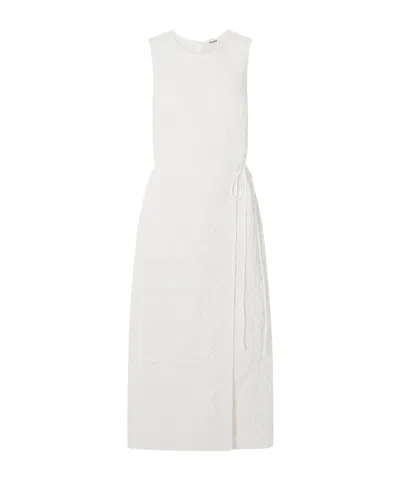Staud Nemo Cotton-blend Dress In White