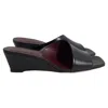 Staud Nevil Wedge Mules In Black Leather In Black