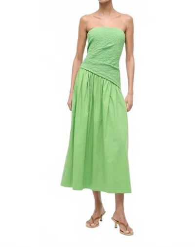 Staud Nia Midi Dress In Sprout In Green
