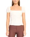 Staud Nic Shirred Tank Top In White