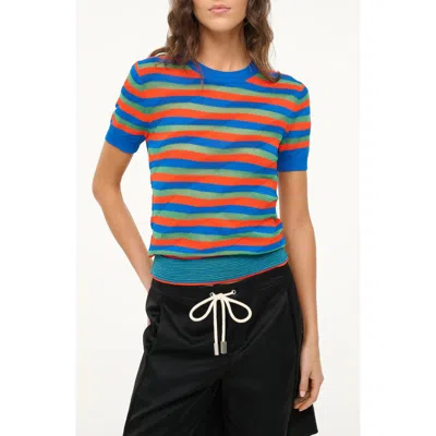 Staud Nicholas Stripe Sweater In Blue