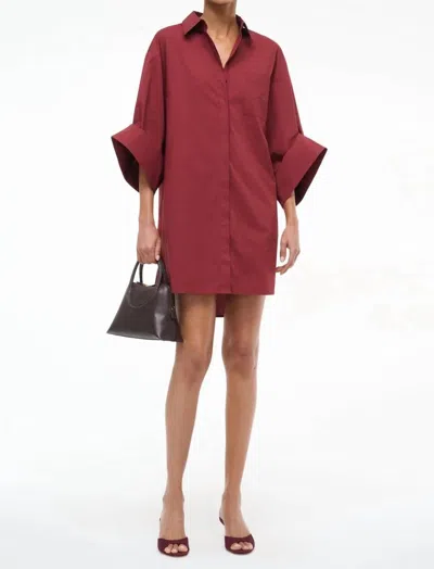 Staud Nico Dress In Sangria In Brown