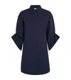 Staud Nico Mini Shirt Dress In Blue