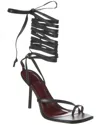 Staud Nicola Leather Ankle-wrap Gladiator Sandals In Black