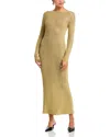 Staud Knitted Maxi Dress In Green