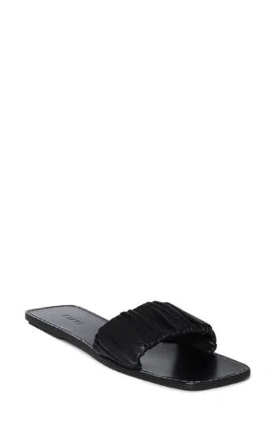 Staud Nina Ruched Slide Sandal In Black