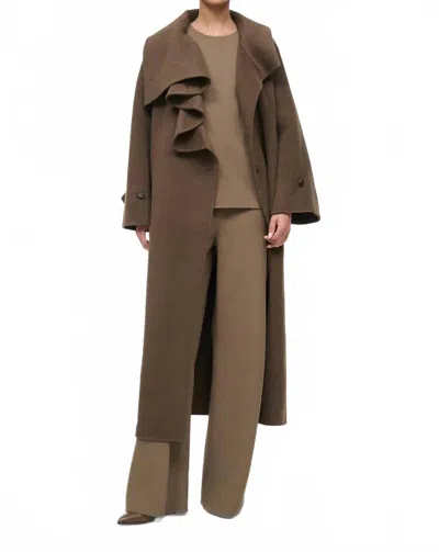 Staud Noah Coat In Taupe In Brown