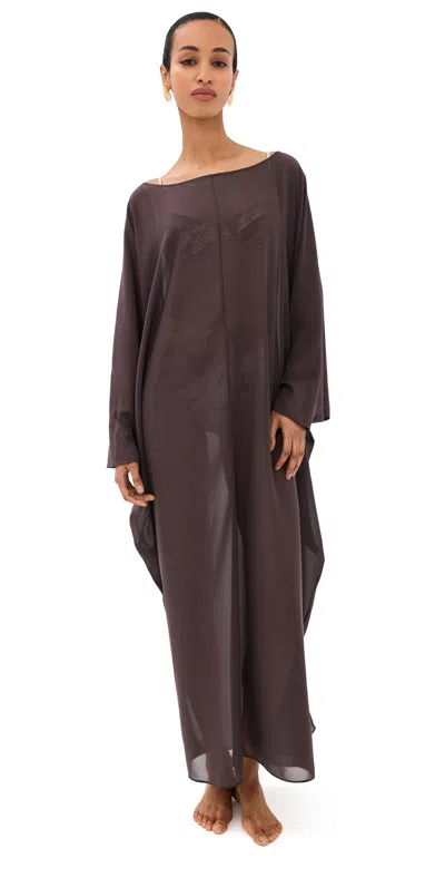 Staud Nour Dress Espresso In Brown