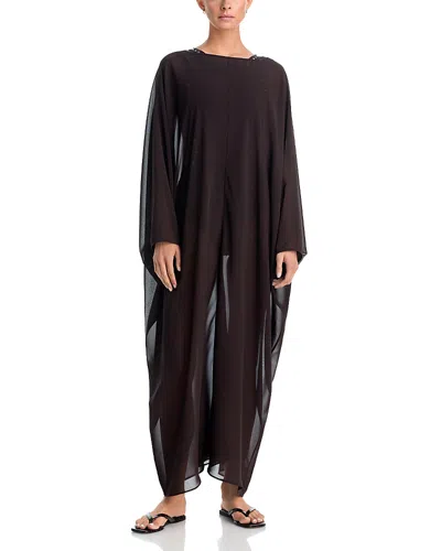 Staud Nour Maxi Dress Swim Cover-up In Black
