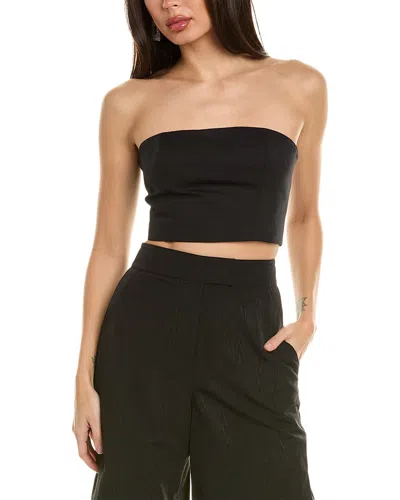 Staud Nyla Strapless Crop Top In Black