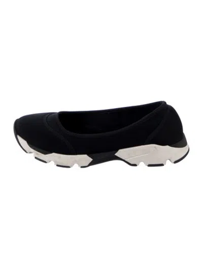 Pre-owned Staud Nylon Ballet Flats In Black