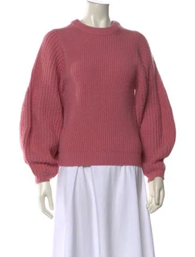 Pre-owned Staud Nylon Crew Neck Sweater In Pink