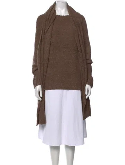Pre-owned Staud Nylon Crew Neck Sweater W/ Tags In Brown