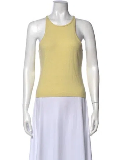 Pre-owned Staud Nylon Crew Neck Top In Neutral