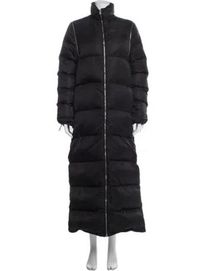 Pre-owned Staud Nylon Down Coat In Black
