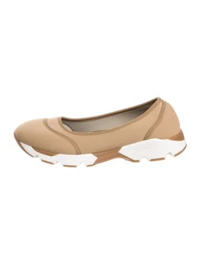 Pre-owned Staud Nylon Flats In Neutral