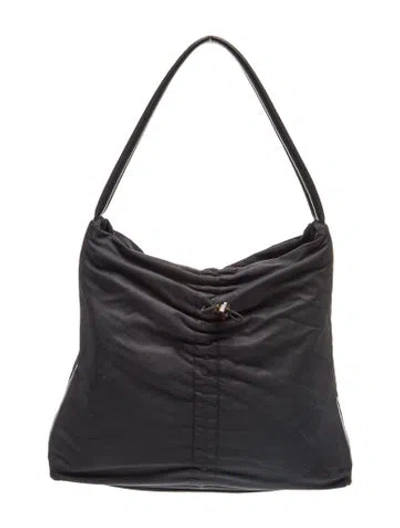 Pre-owned Staud Nylon Hobo In Black