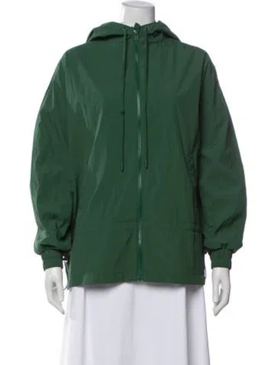 Pre-owned Staud Nylon Jacket In Green