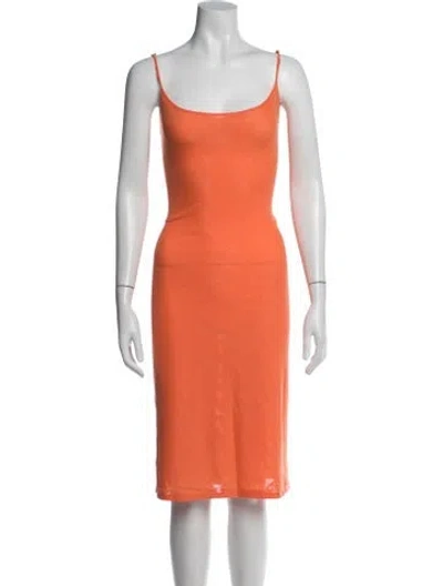 Pre-owned Staud Nylon Knee-length Dress In Pink