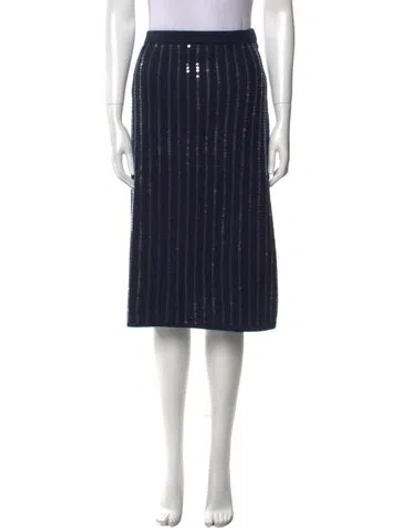 Pre-owned Staud Nylon Knee-length Skirt W/ Tags In Blue