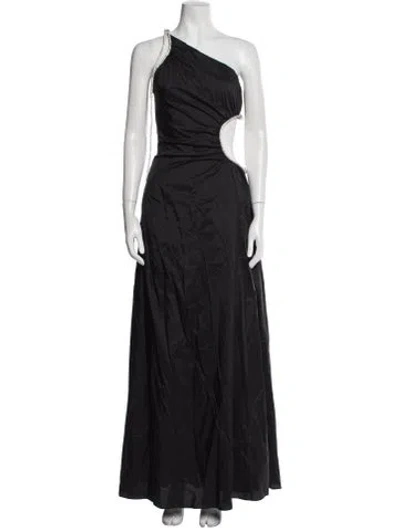 Pre-owned Staud Nylon Long Dress In Black