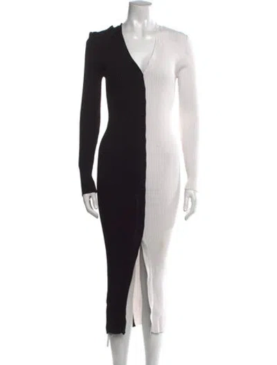 Pre-owned Staud Nylon Long Dress In Black