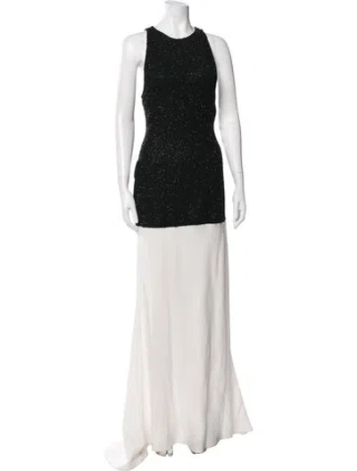 Pre-owned Staud Nylon Long Dress In Black
