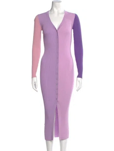 Pre-owned Staud Nylon Long Dress In Blue