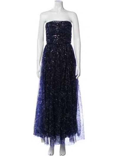 Pre-owned Staud Nylon Long Dress In Blue