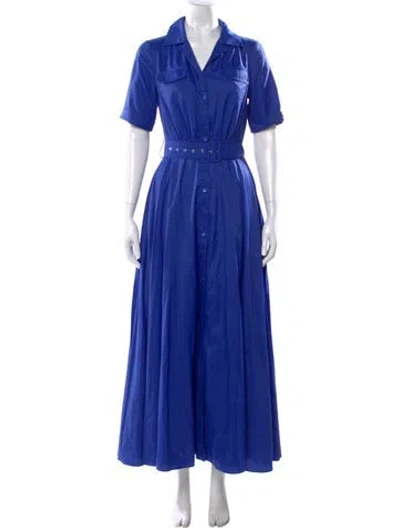 Pre-owned Staud Nylon Long Dress In Blue