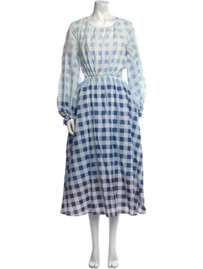 Pre-owned Staud Nylon Long Dress In Blue