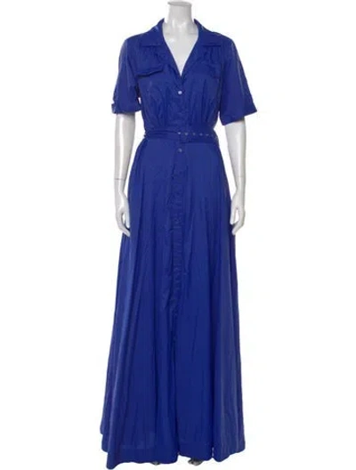 Pre-owned Staud Nylon Long Dress In Blue