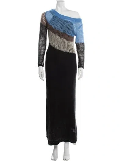 Pre-owned Staud Nylon Long Dress In Blue