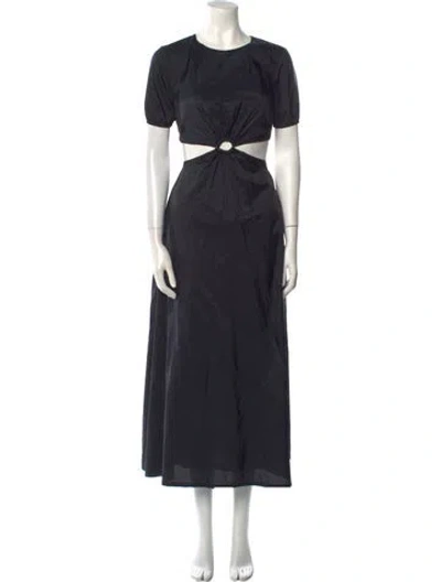 Pre-owned Staud Nylon Long Dress In Gray