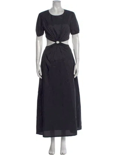 Pre-owned Staud Nylon Long Dress In Gray