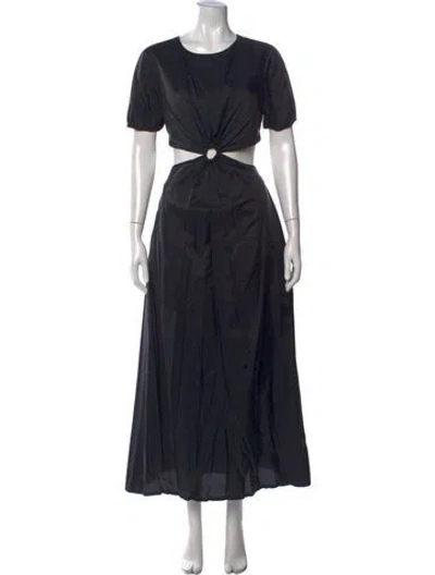 Pre-owned Staud Nylon Long Dress In Gray