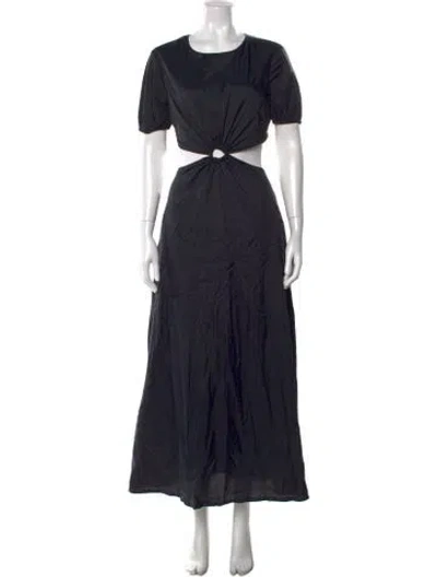 Pre-owned Staud Nylon Long Dress In Gray