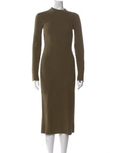 Pre-owned Staud Nylon Long Dress In Green