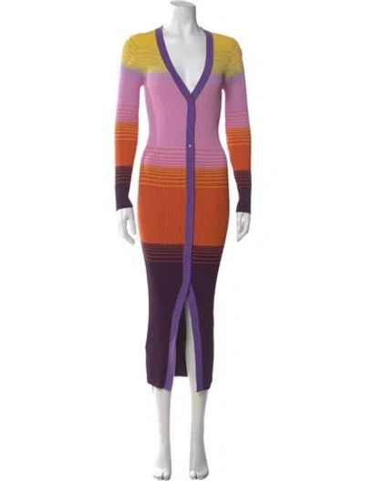 Pre-owned Staud Nylon Long Dress In Multi