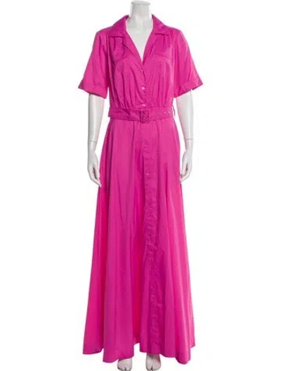 Pre-owned Staud Nylon Long Dress In Pink