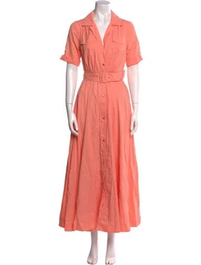 Pre-owned Staud Nylon Long Dress In Pink