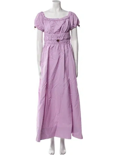 Pre-owned Staud Nylon Long Dress In Purple