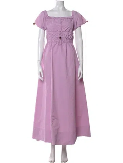 Pre-owned Staud Nylon Long Dress In Purple