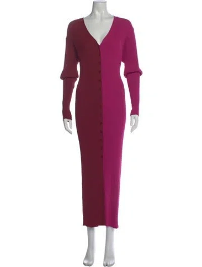 Pre-owned Staud Nylon Long Dress In Purple