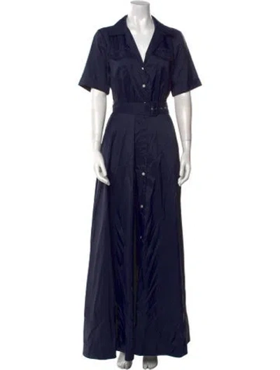 Pre-owned Staud Nylon Long Dress W/ Tags In Blue