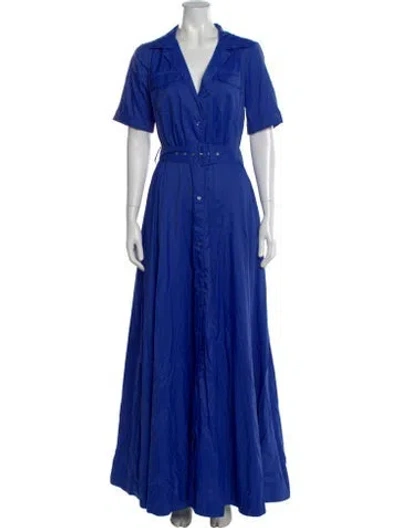 Pre-owned Staud Nylon Long Dress W/ Tags In Blue