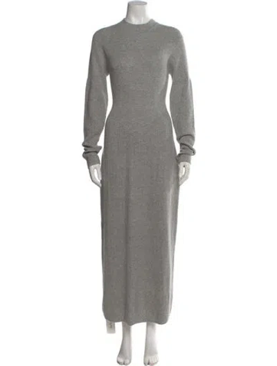 Pre-owned Staud Nylon Long Dress W/ Tags In Gray