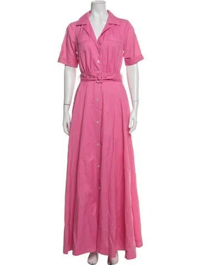 Pre-owned Staud Nylon Long Dress W/ Tags In Pink