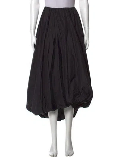Pre-owned Staud Nylon Long Skirt In Black