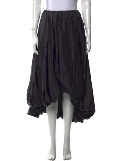 Pre-owned Staud Nylon Long Skirt In Black
